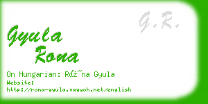 gyula rona business card